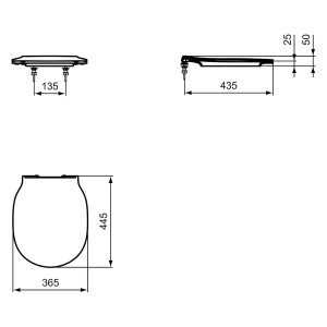 Ideal Standard WC-Sitz Connect Air, Sandwich, Softclosing, Weiß, E036601