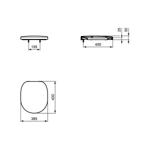 Ideal Standard WC-Sitz Connect, Softclosing, abnehmbar, Weiß, E712701