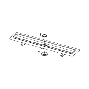 TECEdrainline Duschrinne 900 mm gerade, mit Seal System Dichtband, 600900