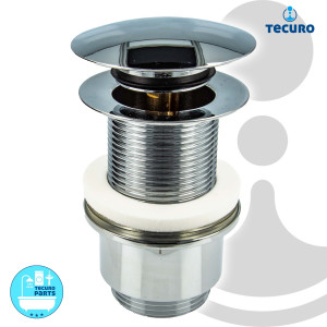 tecuro Pop Up Ablaufgarnitur hochglanzverchromt, 1 1/4 Zoll - für Waschbecken ohne Überlauf