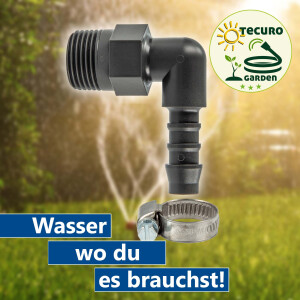 tecuro Winkel Schlauchtülle mit AG und...