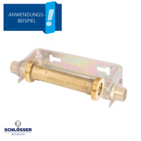 JS Passstück 1 Zoll (DN20) x 105 mm für Steigstrang-Wasserzähler - Messing blank