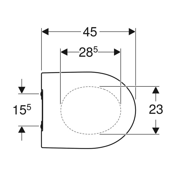GEBERIT iCon WC-Sitz, antibakteriell, mit Absenkautomatik, weiß  