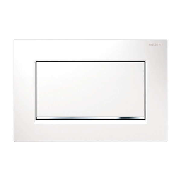 GEBERIT Betätigungsplatte Sigma30 Spül-Stopp-Spülung weiß/chrom 115.893.KJ.1