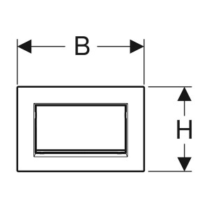 GEBERIT Betätigungsplatte Sigma30 Spül-Stopp-Spülung weiß/chrom 115.893.KJ.1