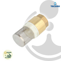 tecuro Saugfilter Set 1 1/2 (6/4) Zoll - MS Fußventil mit Rückschlagventil, Saugkorb, Schlauchülle und Schlauchschelle