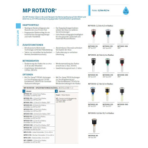 Hunter MP Rotator Düse Wurfweite 2,5 bis 4,6 m - Typ MP1000-90 kastanienbraun