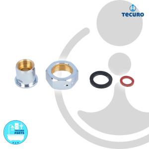 tecuro Waschtischzähler-Verschraubungen 3/4 Zoll Überwurfmutter x 3/8 Zoll Innengewinde