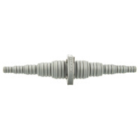 Haas OHA Doppel Schlauchkupplung, beidseitig für Schläuche von 8,4 bis 26,5 mm - grau