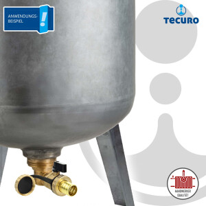 tecuro KFE-Kugelhahn AG 1/2 Zoll, Kessel Füll- und Entleerungsventil, Messing blank