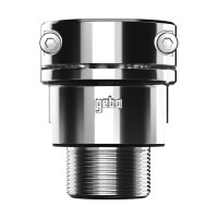 GEBO minigebo Kompaktadapter mit Außengewinde, MS vernickelt - Serie 304 - für Stahlrohr