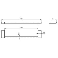 Ideal Standard Handtuchhalter CONNECT 450 mm, chrom, N1386AA