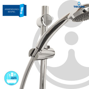 tecuro Brausestange 70 cm Wandstange SUN - mit variablen Wandbefestigungen, verchromt