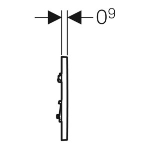 GEBERIT Urinal Betätigungsplatte Typ 30 für pneumatischer Spülauslösung, weiß 116.017.KJ.1
