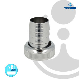 tecuro Geräteanschlusstülle 3/4 Zoll x Tülle 19 mm für Spülensiphon, Messing verchromt