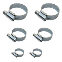 tecuro Edelstahl Schlauchschellen - Set, 1/2 - 3/4 - 1 Zoll, Bandbreite 9 mm