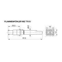 Satronic Honeywell Flammenwächter MZ 770 S Flammemfühler 50001 ohne Adapter