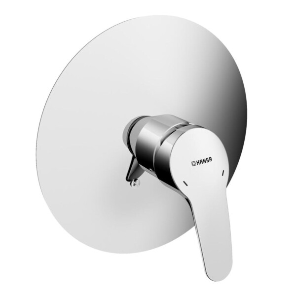 HANSA Einhebelmischer Fertigmontageset für Brausebatterie HANSAMIX 0185 Rosette rund, Chrom