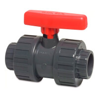 Profec PVC-U Kugelhahn mit beidseitig Klebemuffe, Typ Safe 600, 10-16 bar