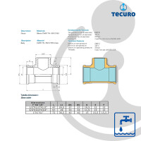 tecuro T-Stück Innengewinde Rp x Außengewinde G, zyl. MS-blank/vernickelt CW617N