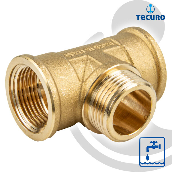 REKUBIK PP T-Stück Klemmverbindung, 20 Mm X 3/4 AG X 20 Mm, Für PE-Rohre, Max. 10 Bar