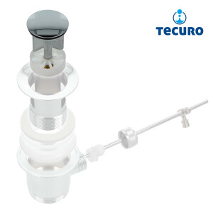 tecuro Excenterstopfen Ø 40 mm für 1 1/4 Zoll Ablaufventil - hochglanzverchromt