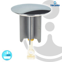 tecuro Universal Exzenterstopfen Ø 64 mm hochglanzverchromt, Ablaufstopfen Einsatz für Ablauf