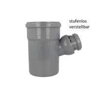 HT-Abzweig einfach DN 110/50 x 45-88° stufenlos verstellbar
