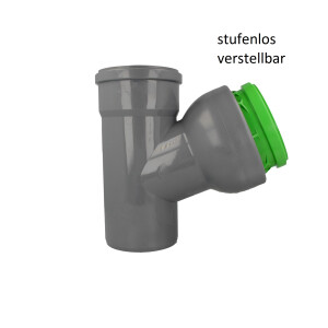 HT-Abzweig einfach DN 110/110 x 53-81° stufenlos verstellbar