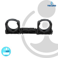 tecuro Rohrschelle Ø 40 mm, für PVC-U Rohr, Poolflex, HT-Rohr, erweiterbar, PP schwarz