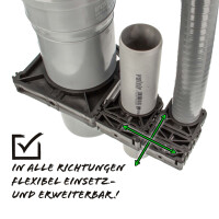 tecuro Rohrschelle - Rohrclip für Rohre & Schläuche, Ø 90 mm, erweiterbar