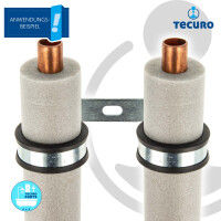 tecuro Doppel-Rohrschelle Ø 15 - 42 mm mit Schallschutzeinlage, verzinkt