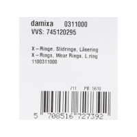 Damixa Gleitring-X-Ring Dichtung Service Set 0311000 zu Arc-Armatur 29000/29818