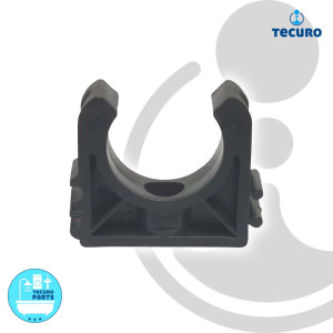tecuro Rohrschelle Ø 16 mm, für PVC-U Rohr, Poolflex, HT-Rohr, erweiterbar, PP schwarz