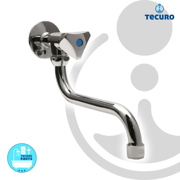 tecuro Wand- Schwenkventil - Auslaufventil mit Schwenkauslauf 200 mm für Küche/Keller