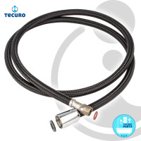 tecuro Küchen Ersatz Brauseschlauch M15/1 x 1/2 Zoll Konusmutter x 150 cm - Nylon schwarz