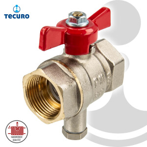 tecuro Kugelhahn mit Messfühleranschluss M10 x 1 mm,...