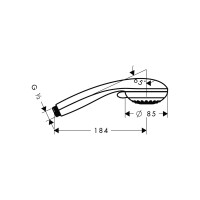 hansgrohe Crometta 85 Multi Handbrause 28563000 chrom Normal-Massage-Monostrahl