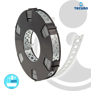 tecuro Lochband Montageband 17 mm x 10 m Rolle - Stahl...