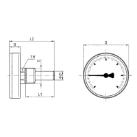 AFRISO Bimetall Zeigerthermometer 0 - 120°C mit Messing Tauchhülse/Schutzrohr