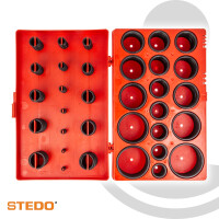 STEDO Industrie O-Ring-Box, Sortiment mit 32 Abmessungen gesamt 407 Stück - 320559