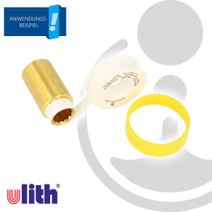 Ulith PTFE Gewindedichtband Teflonband GRp, 12 m für Heizung, Trinkwasser DVGW