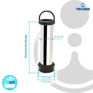 tecuro Standrohr 1 1/2 Zoll  x 250 mm, für...