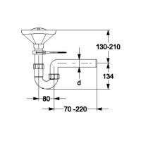 PP-Trichtersiphon Greta 2947, 1 1/2 Zoll DN 50, grau