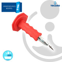 tecuro Setzeisen für Fixpin Einschlagdübel -nägel Ø 4 mm, mit Handschutz