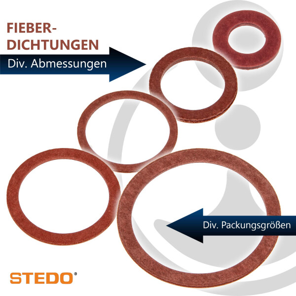 Virtus Flachdichtung Für VS9080PGI150 & VS9080PEI150 – 58x50x2 Mm, Fiber, 1 Stück