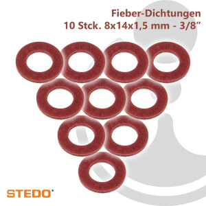 STEDO Fiber Flachdichtung, 8  x 14 x 1,5 mm (VE 10...