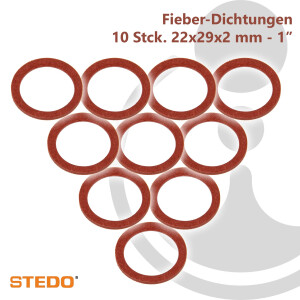 STEDO Fiber Flachdichtung, 22 x 29 x 2 mm (VE 10...