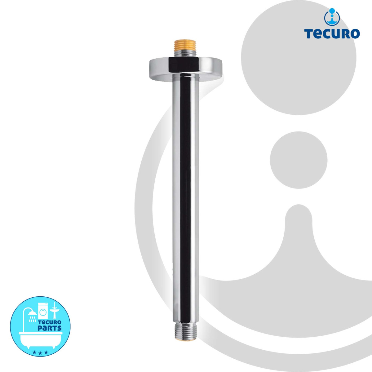tecuro Brausearm Deckenarm 100 bis 400 mm für...