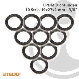 STEDO EPDM Dichtung, 19 x 27 x 2 mm (VE 10 Stück),...